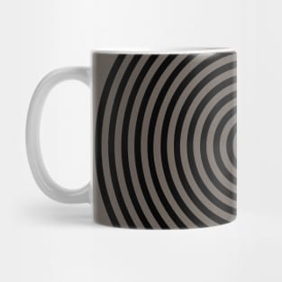 Warm Dark Grey 70s Style Retro Line Pattern Mug